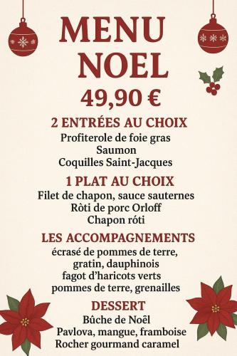 Menu Noël 2025
